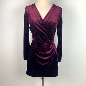Speechless Juniors Burgundy Long Sleeve Dress 3